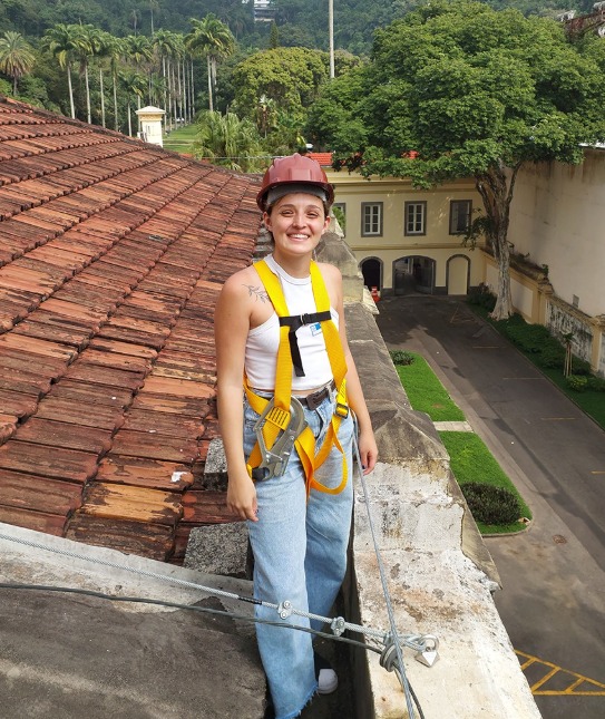 Amanda Garcia em visita técnica